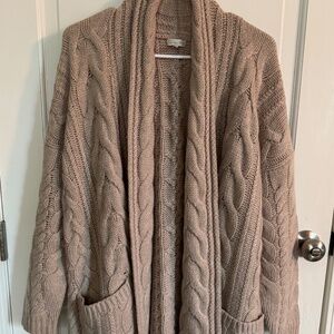 Garnet Hill Alpenglow cashmere coatigan / cardigan, M, medium